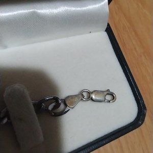 Silver chain link bracelet